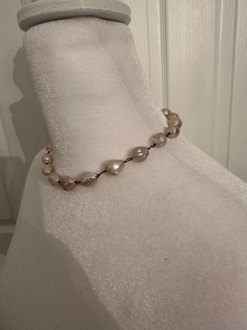 Goldie Lew Cultured Pearl Necklace - Pink Pearl Strand - Picture 11 of 12